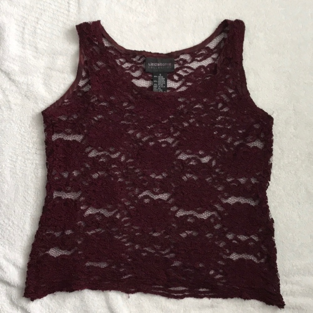 Liz Claiborne lace tank style top Small‎